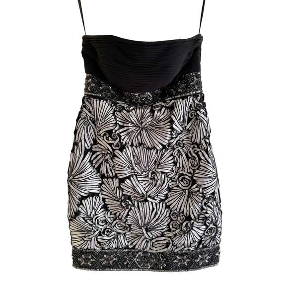 Sue Wong Vintage Y2K Nocturne Bead and Ribbon Embroidered Strapless Dress Size 6 - Picture 2 of 12